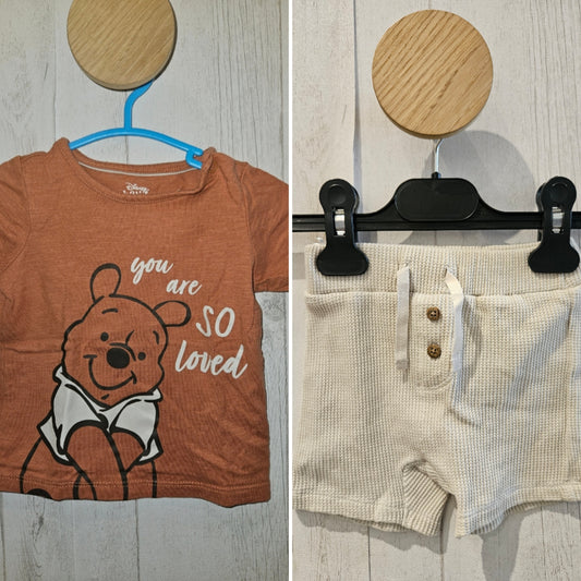 Disney baby C&A- Tee-shirt + short taille 6/9 mois