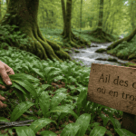 ail des ours ou en trouver sous-bois printemps