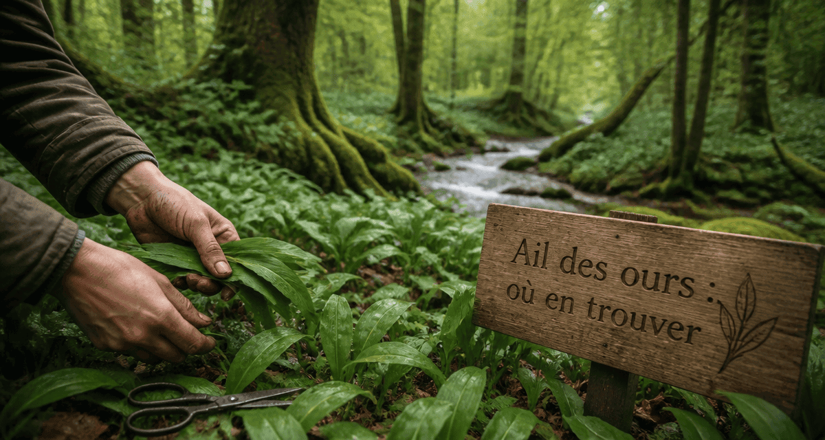 ail des ours ou en trouver sous-bois printemps