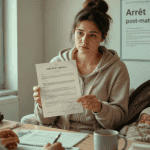 arret maladie apres conges maternite jeune mere