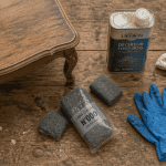comment enlever la cire sur un meuble, outils sur bois ancien