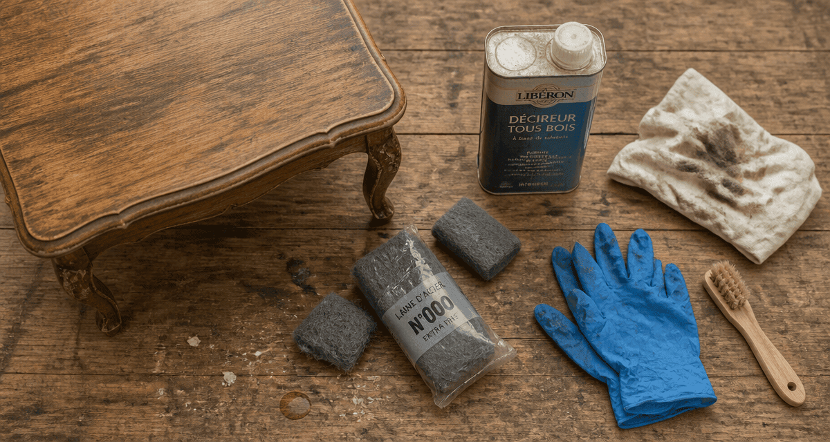 comment enlever la cire sur un meuble, outils sur bois ancien