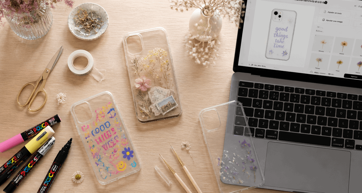 comment personnaliser sa coque de téléphone transparente avec déco DIY