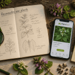 comment reconnaitre une plante carnet loupe smartphone