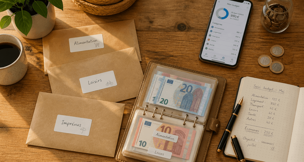 enveloppe budgétaire sur table avec euros