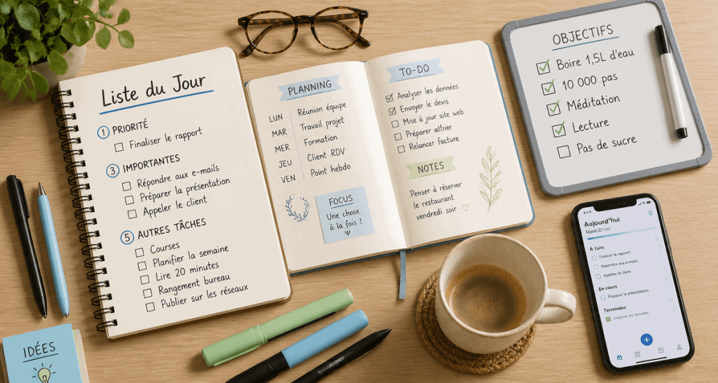 exemple de to do list manuscrite et digitale