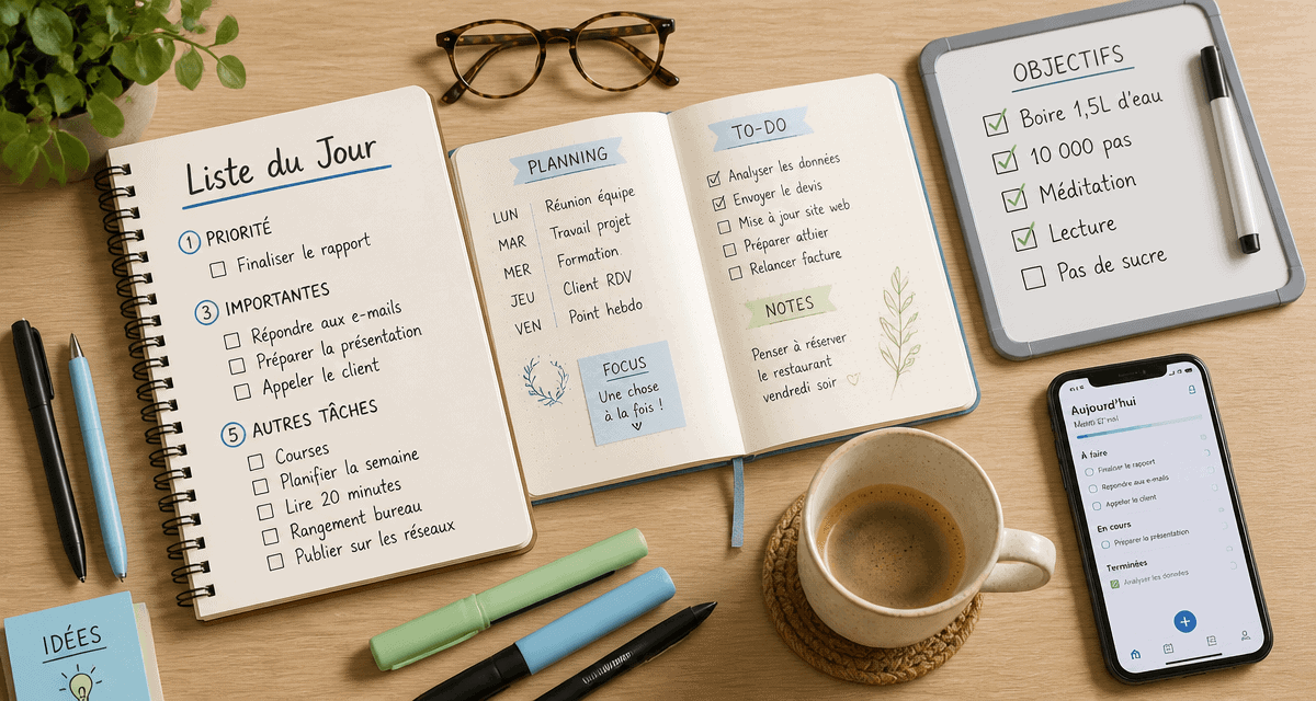 exemple de to do list manuscrite et digitale