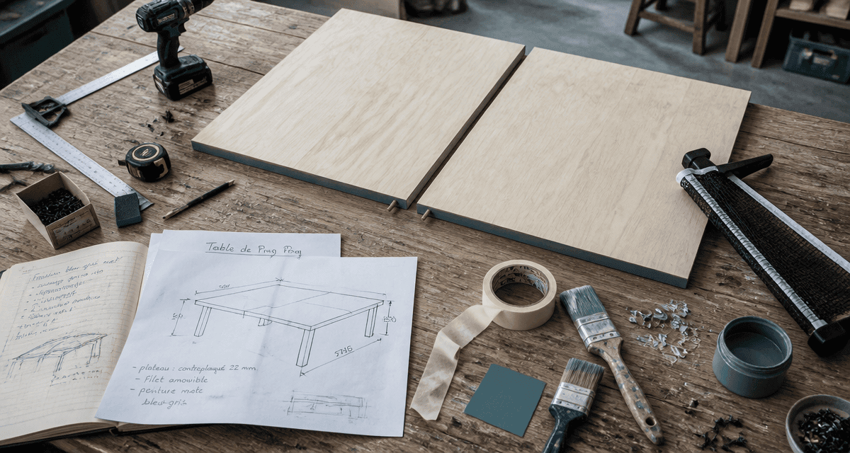 fabriquer une table de ping pong outils bois