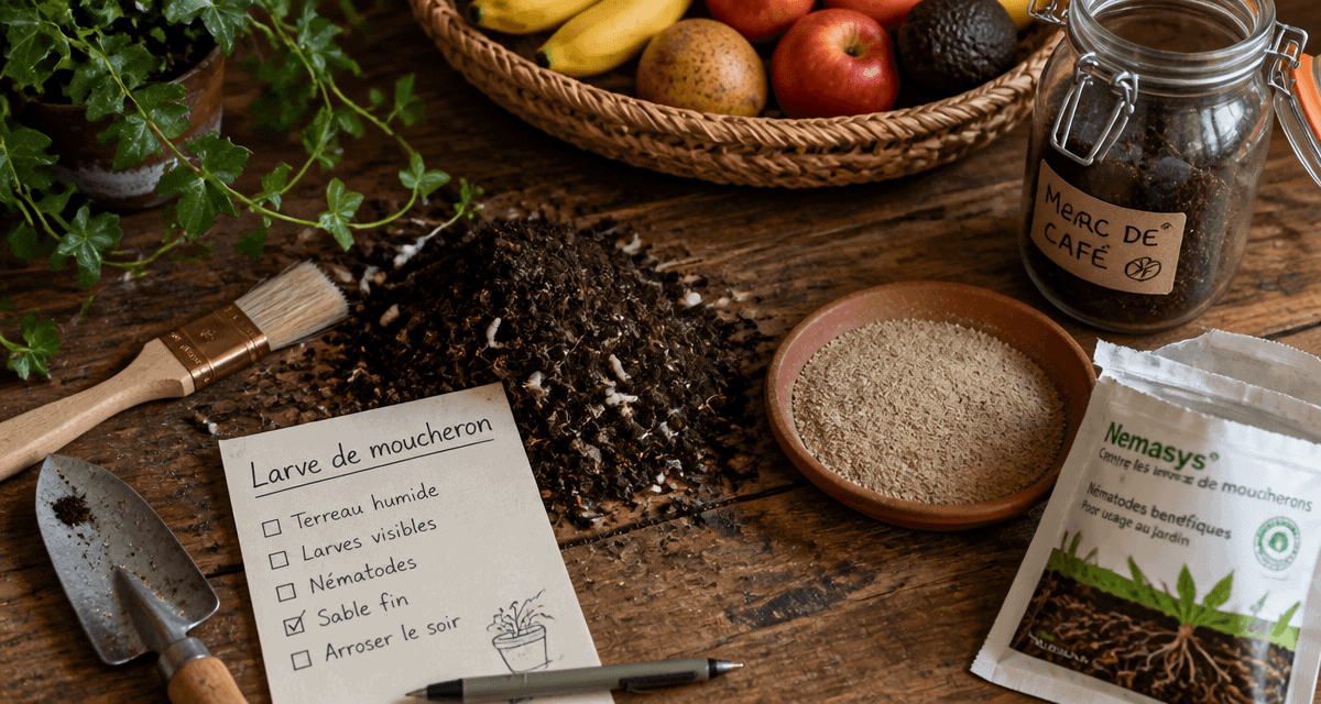 larve de moucheron maison terreau cuisine