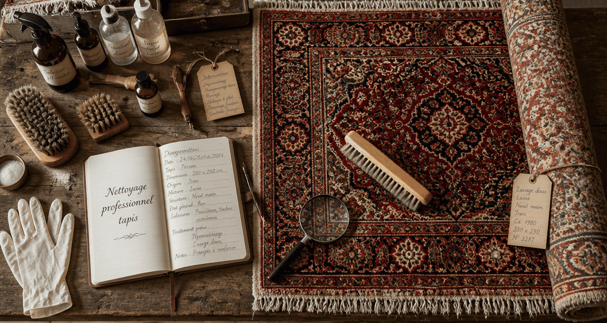 ou faire nettoyer un tapis vue atelier professionnel