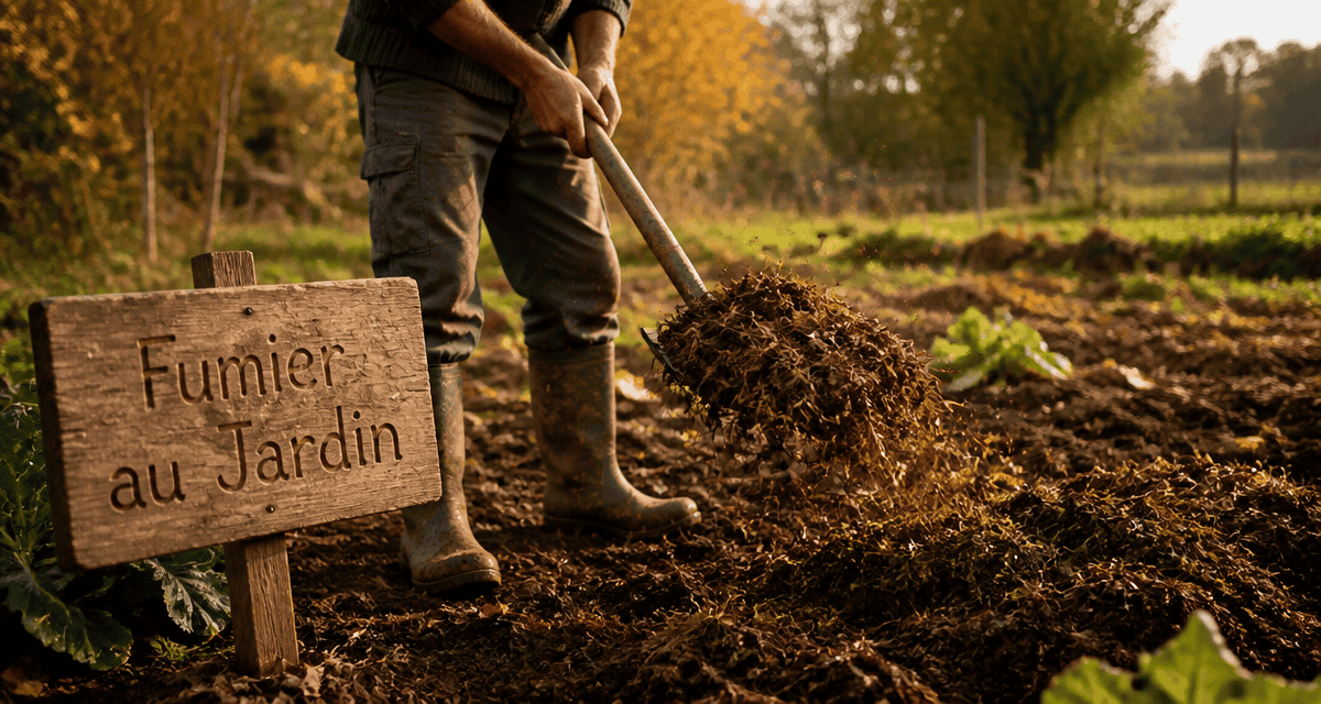 quand mettre du fumier au jardin, épandage sur potager en automne