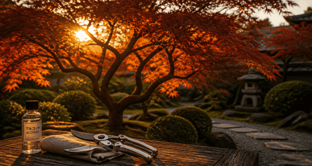 Quand tailler un érable, érable japonais taillé au jardin