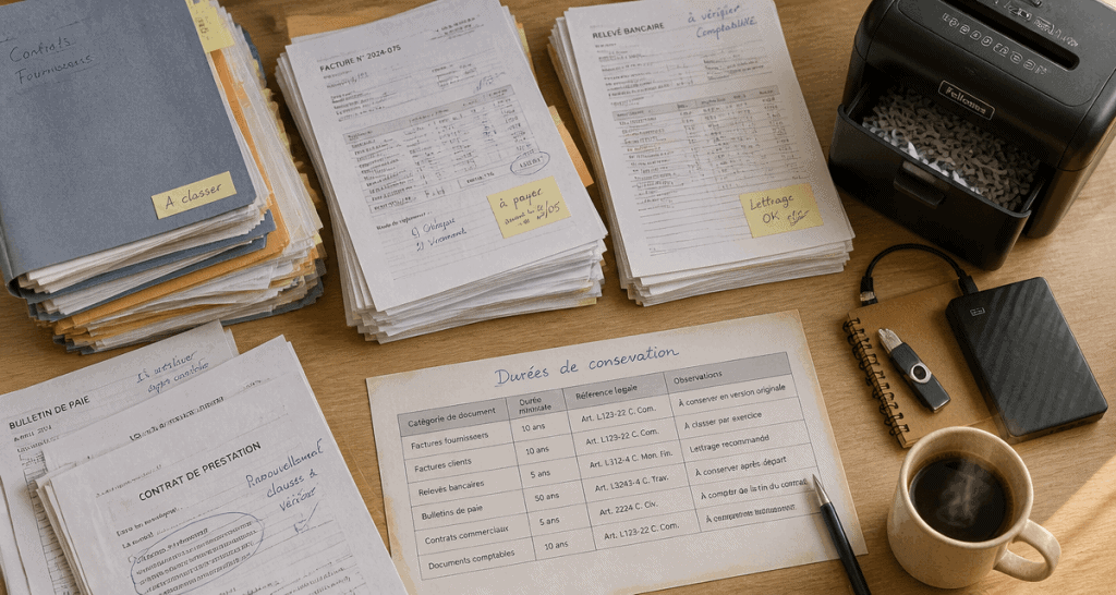 tableau récapitulatif combien de temps garder ses papiers pdf