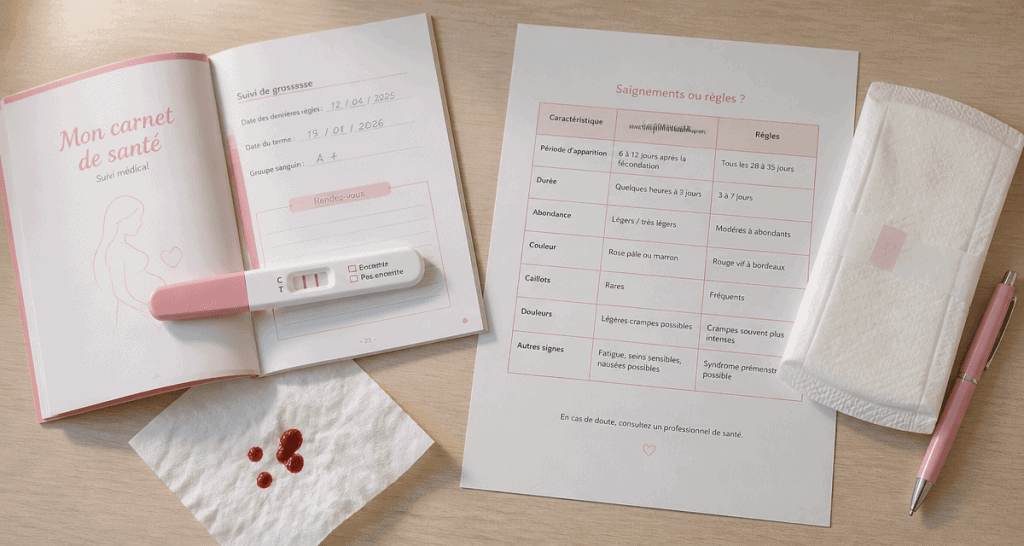 témoignage de femme enceinte ayant eu leur règles vue bureau médical