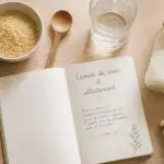allaitement et levure de biere sur table avec accessoires