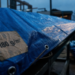 baches bleues 70g ou 140g : bâche chantier bleue avec œillets