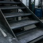 Fabriquer un escalier en metal en atelier : cage et cordons de soudure