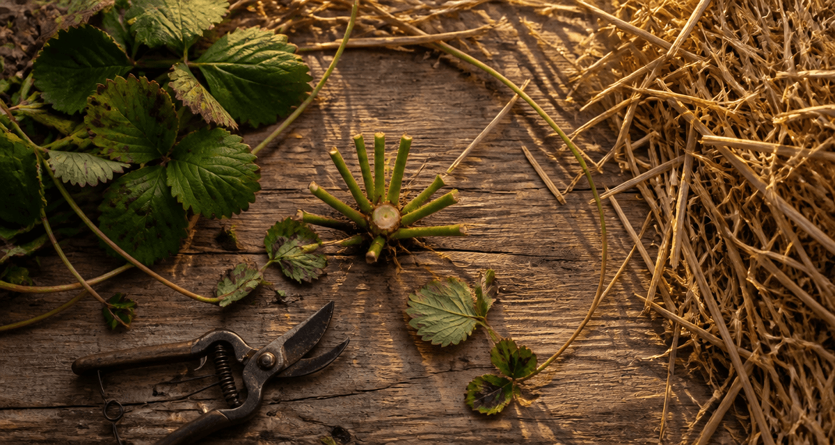 faut il couper les feuilles des fraisiers avant l'hiver pied taillé
