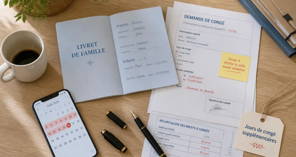 loi congé supplémentaire enfant à charge documents calendrier