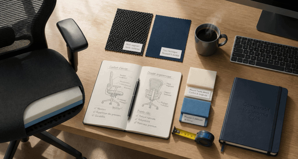 meilleur chaise ergonomique 2025 sur bureau moderne