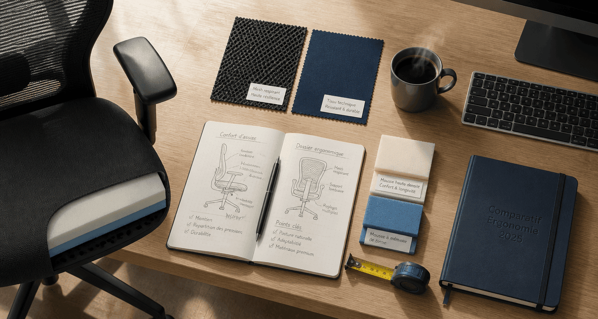 meilleur chaise ergonomique 2025 sur bureau moderne