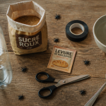 piège à moustiques maison sur table avec ingrédients