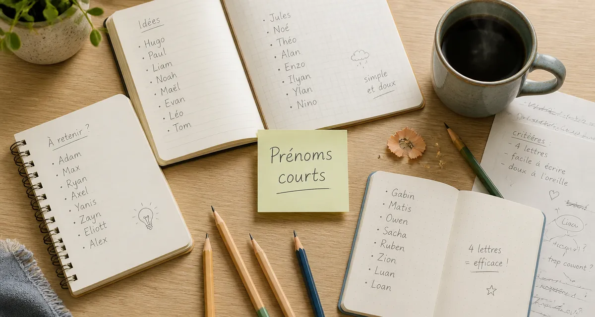 prenom garcon 4 lettres carnets listes