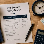 Prix horaire babysitting : tableau de tarifs et calcul