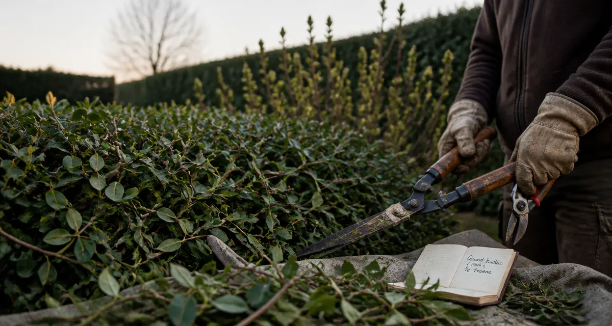 Quand tailler troene : haie dense et vigoureuse, jardinier en taille