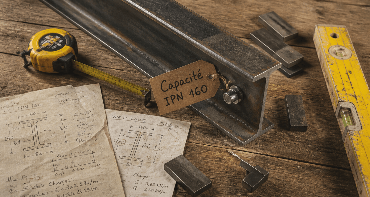 Quel poids peut supporter un IPN de 160 section et outils