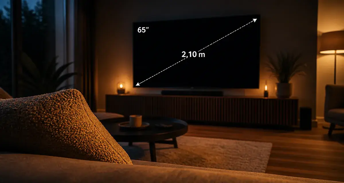 Quelle distance entre tv et canapé : salon et TV à l’écran pour repère visuel