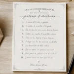 10 commandements parrain marraine à imprimer, modèle baptême à imprimer