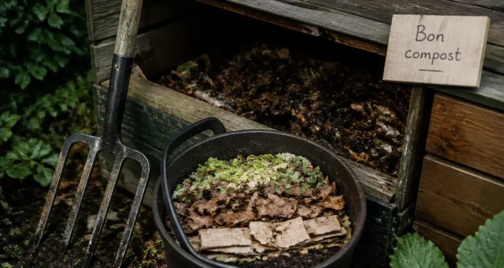 Ce qu'il ne faut pas mettre dans le compost : épluchures et carton bien aérés, pas d’odeurs ni rats