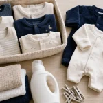 Combien de pyjama 1 mois : 6 à 7 pyjamas dans un panier