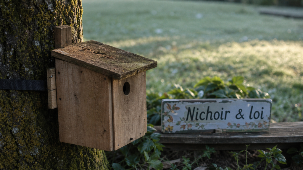 Installer un nichoir : que dit la loi ? Nichoir en bois au jardin