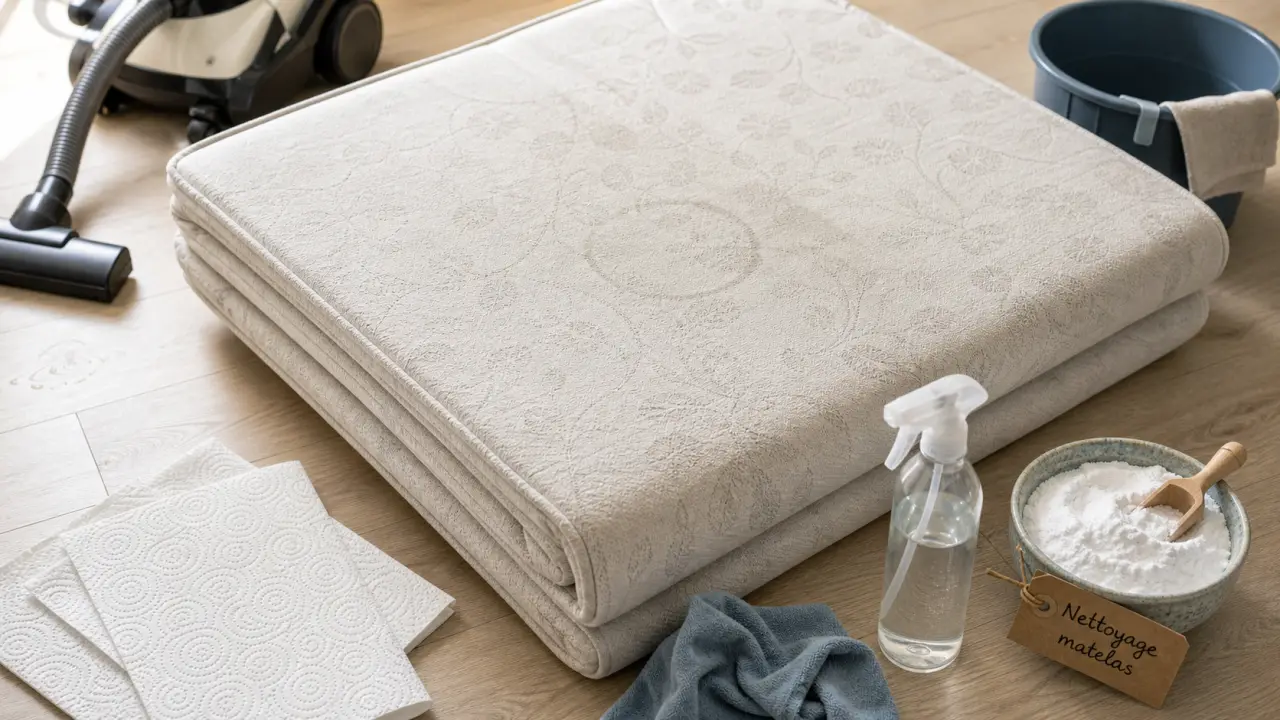 Nettoyage d un matelas taché, auréoles estompées sur matelas