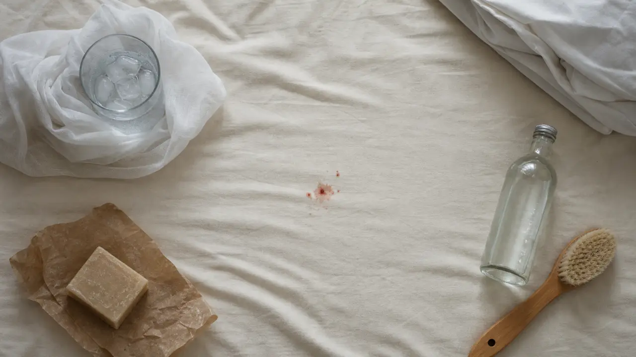 Nettoyer tache de sang sur matelas avec eau froide et bicarbonate