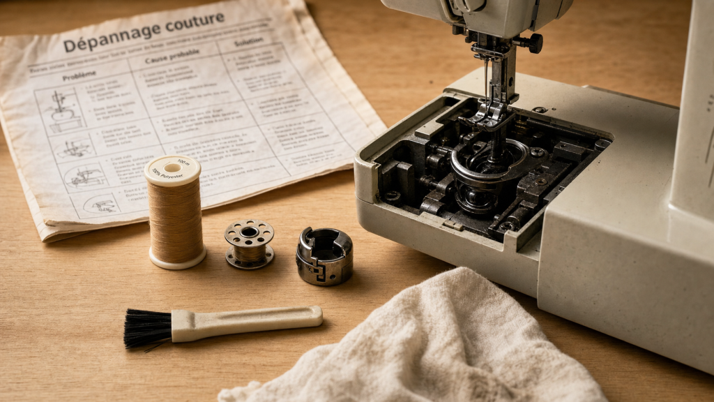 Problème machine à coudre ne coud pas : pièces et dépannage rapide