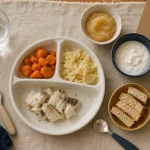 Repas bébé 2 ans : assiette équilibrée, textures adaptées, 30 g de protéines