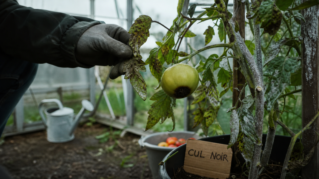 Tomates: reconnaître les maladies courantes, cul noir et feuilles tachées en serre