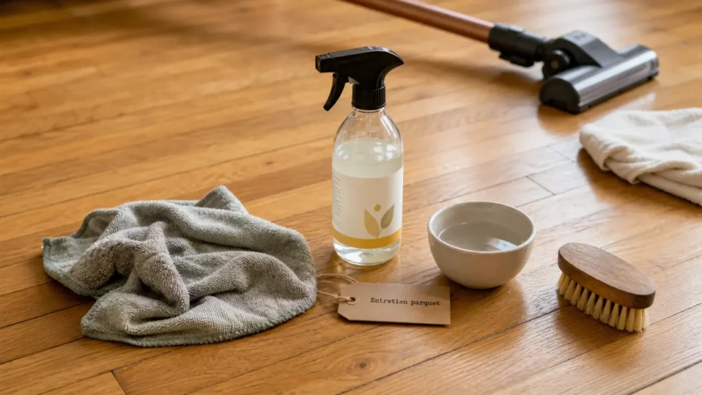 Nettoyer un parquet sans l’abîmer : eau, finitions et produits à éviter
