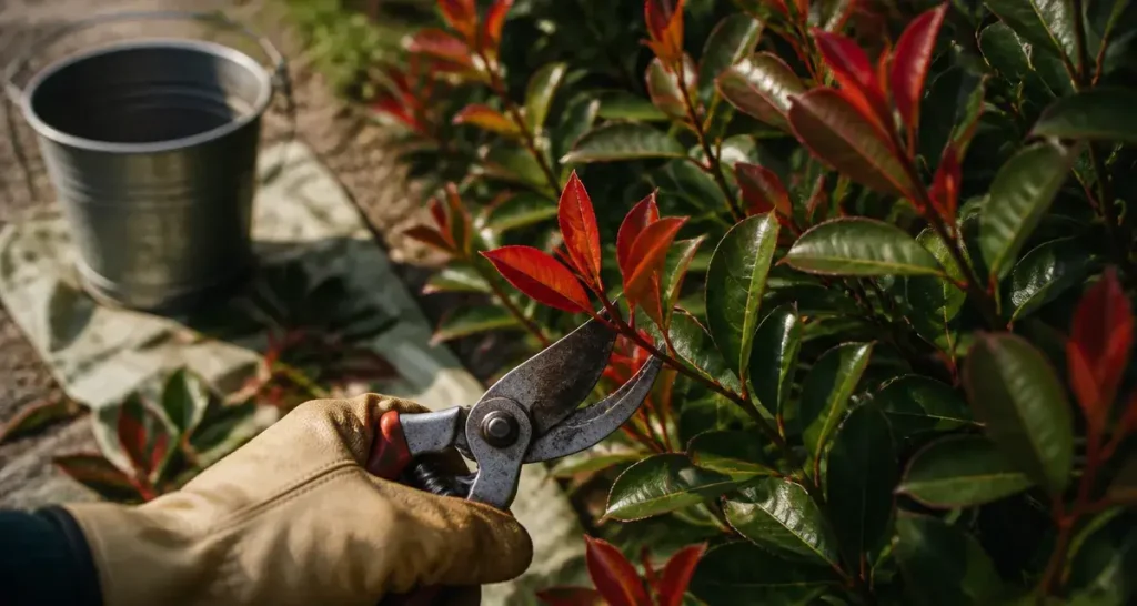 Taille du Photinia : le calendrier précis pour un feuillage dense et rouge