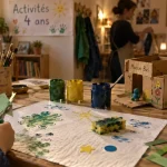Activités enfants 4 ans : découpe, peinture et pâte à modeler