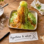 Activités scientifiques enfants : volcan de mousse vinaigre-bicarbonate en cuisine