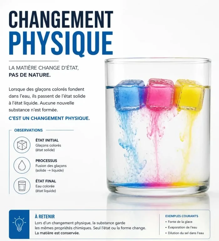 Expérience scientifique enfant : iceberg en glaçons colorés