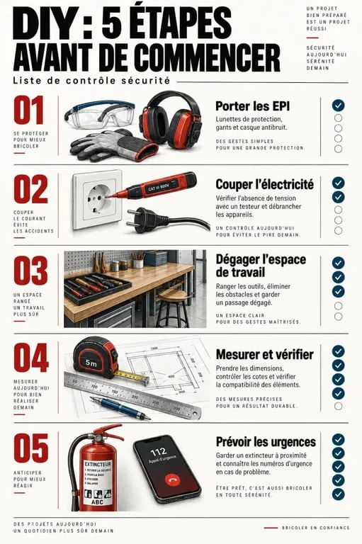 Checklist de sécurité pour travaux de bricolage maison