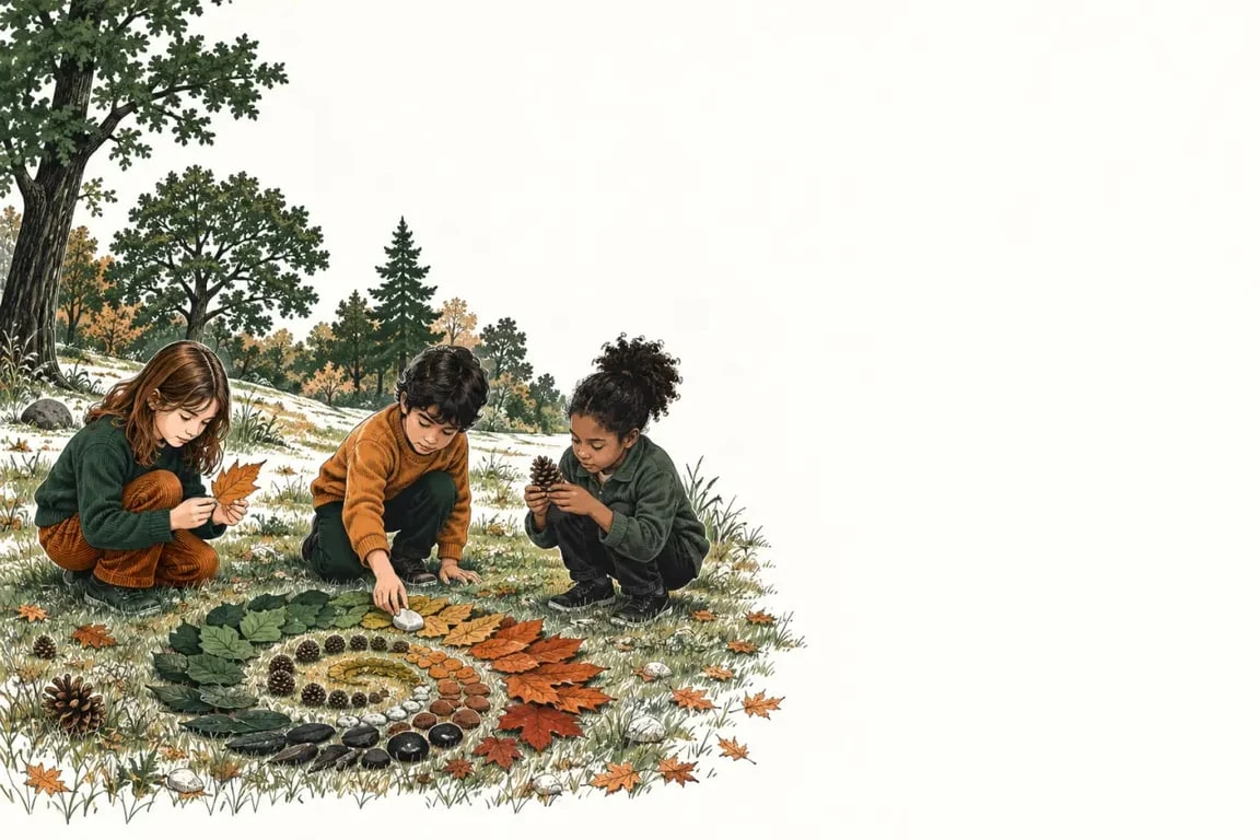 Activités extérieures enfants : chasse aux couleurs et land art au parc