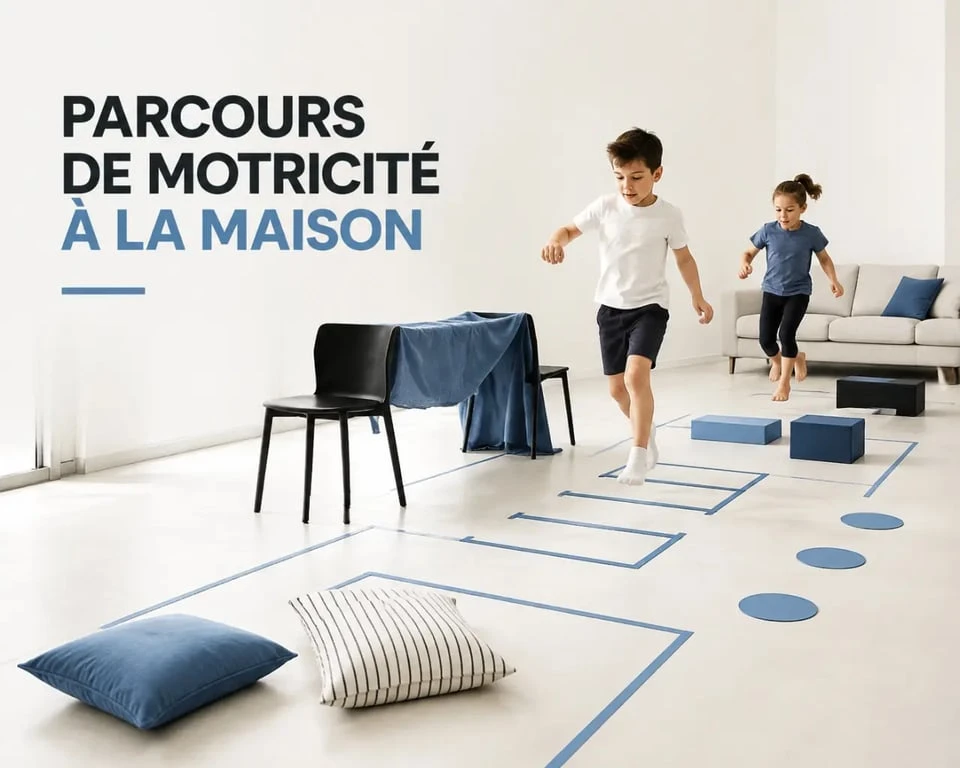 Activités enfants à la maison : parcours de motricité dans le salon