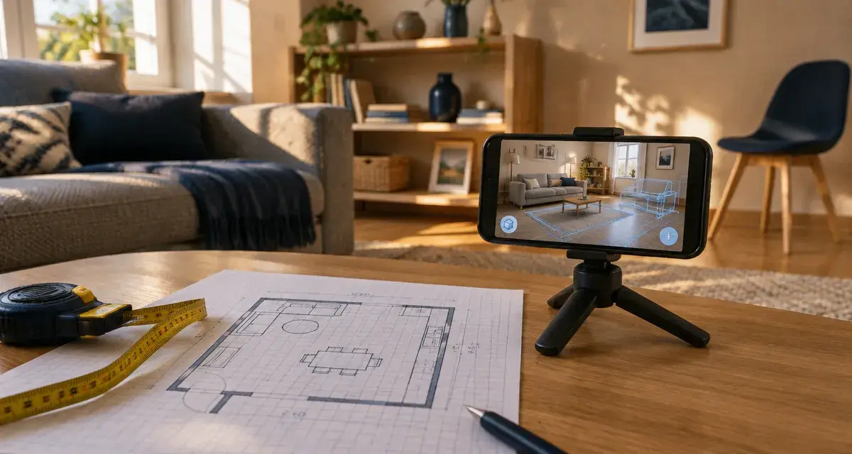 Application aménagement intérieur : plan 2D et rendu 3D sur smartphone