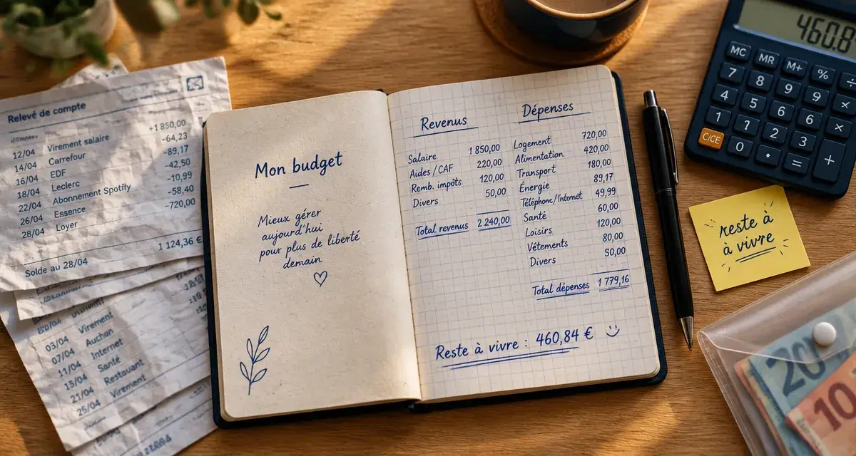 Comment gérer un budget serré : reste à vivre, enveloppes et réserve, carnet de budget et comptes